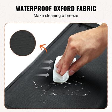 Автокрісло для собак VEVOR - чорне, водонепроникне, до 22 кг