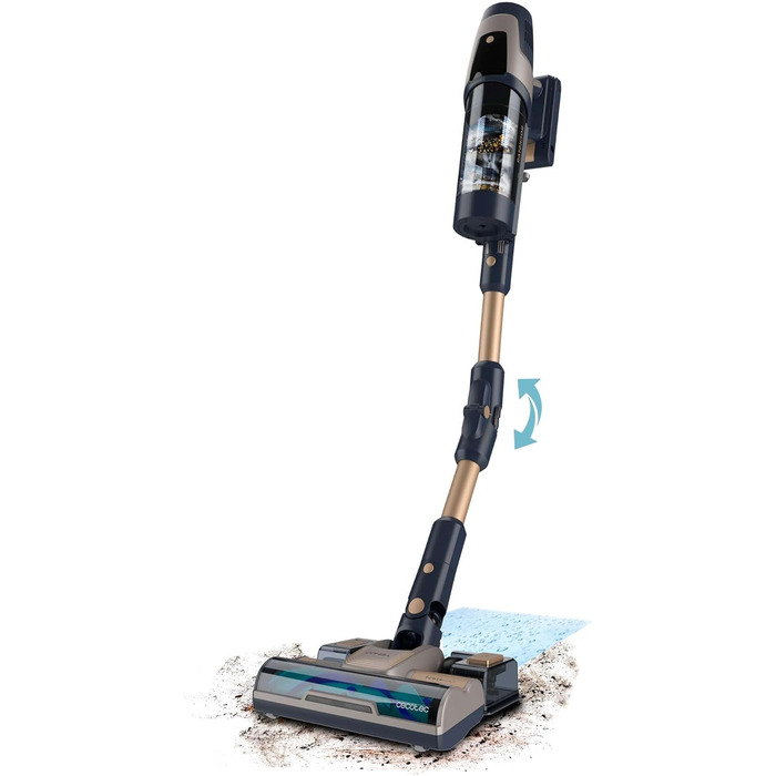 Бездротовий пилосос Cecotec Conga Rockstar 5500 Hurricane Station Flex Max: 220AW, 700W, станція самостійного очищення, 90 хв роботи, антизаплутувальна щітка, гнучкий шланг, циклонна технологія