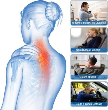 Подушка для шиї темно-сіра для подорожей: подушка-білочка, авто, літак, комплект для подорожей