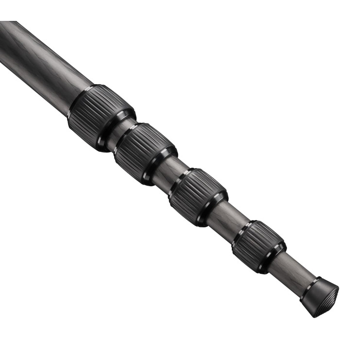 Штатив Mantona Pro One Einbeinstativ з карбону (144см) - чорний. Регулювання висоти, зручна ручка, компактний, з аксесуарами