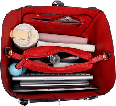 Велика жіноча шкіряна сумка-шопер чорного кольору для роботи та навчання | sqpl