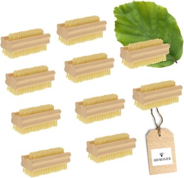 HOFMEISTER® Bath Brush with soft natural bristles, made of pear wood, 44 cm length, Made in Germany (Nail brush, 10)