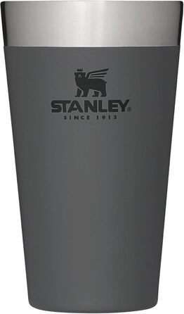 Термокружка Stanley Adventure Stacking Bierkrug 473 мл, нержавіюча сталь, з подвійними стінками, ізольована, без BPA, для зберігання напоїв холодними, 4 години, можна мити в посудомийній машині, колір Charcoal