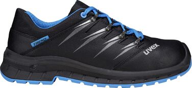 Робочі черевики Uvex 2 Trend S3 з металевим носком для жінок та чоловіків, 51 EU, блакитно-чорні