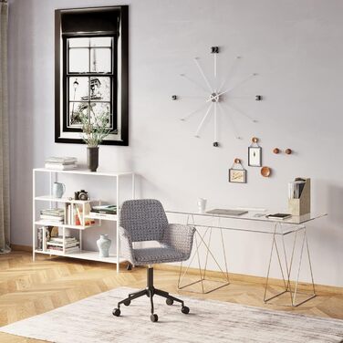 Kare Design Wall Clock Like Umbrella, 100cm Diameter, Clock, Modern, Minimalist, Aluminum Frame, Round, Battery not included (Chrome)