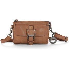 Luca Belt Bag, small women's crossbody bag made of leather, compact shoulder bag for everyday use, with 3 zip compartments for perfect organization, dusty