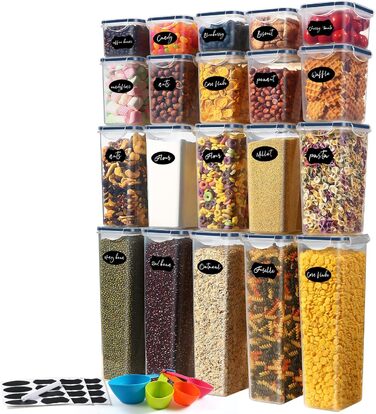 Набір контейнерів для зберігання YASHE 24 шт. з кришкою, герметичні, BPA-free, для сухих продуктів