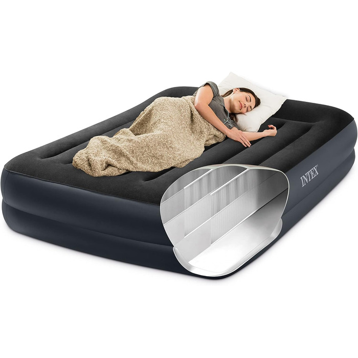 Надувний матрац Intex Queen з технологією Fiber-Tech RP, 152x203x42 см (64124ND)