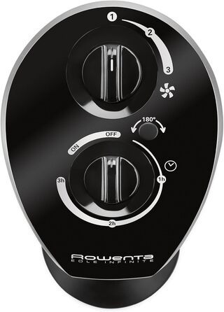 Вентилятор Rowenta Eole Infinite VU6620: тихий, потужний, з пультом керування, 3 швидкості, таймер, чорний