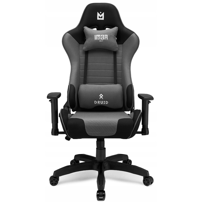 Ігрове крісло IMBA seat Druid, тканина, сіре