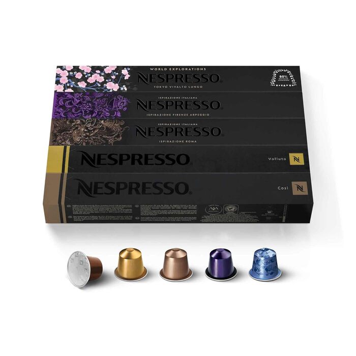 Капсули для Nespresso: 50 шт. (Volluto, Roma, Cosy, Vivalto Lungo, Arpeggio)