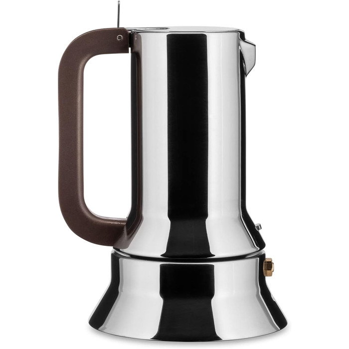 Alessi Espresso Machine, 3 Cups, for Induction, Stainless Steel, Silver, 7 x 11.5 x 14 cm, 9090/3, 7 x 11.5 x 14 cm Single