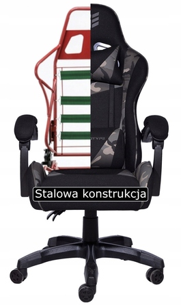Ігрове крісло Prototype Poker, тканина, чорне