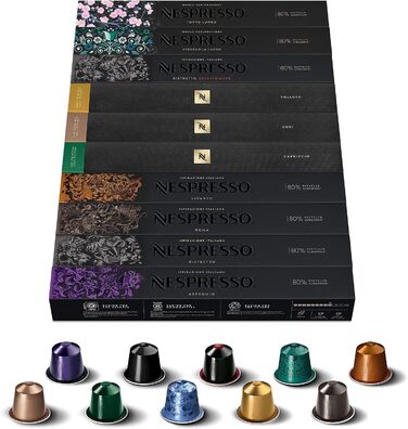 100 капсул Nespresso: мікс різних смаків