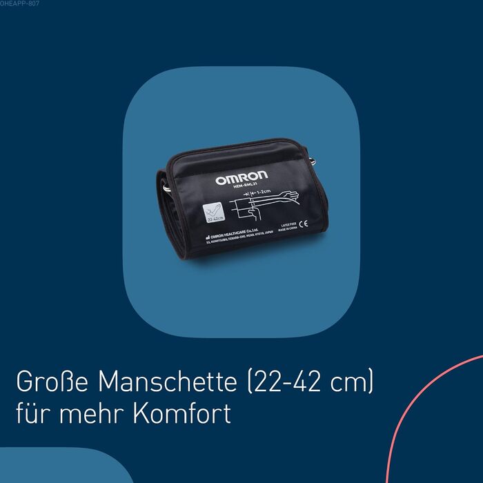 Тонометр OMRON X2+ Connect з Bluetooth: клінічно перевірений, виявляє нерегулярне серцебиття, універсальна манжета 22-42 см