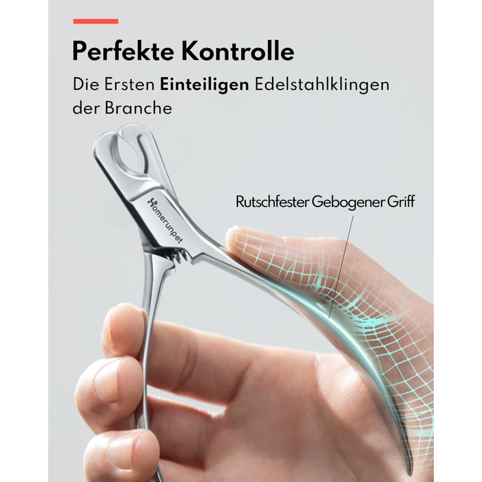 Ножиці для обрізання кігтів котів HomeRunPet з мартенситної сталі - професійні, безпечні, з антиковзними ручками