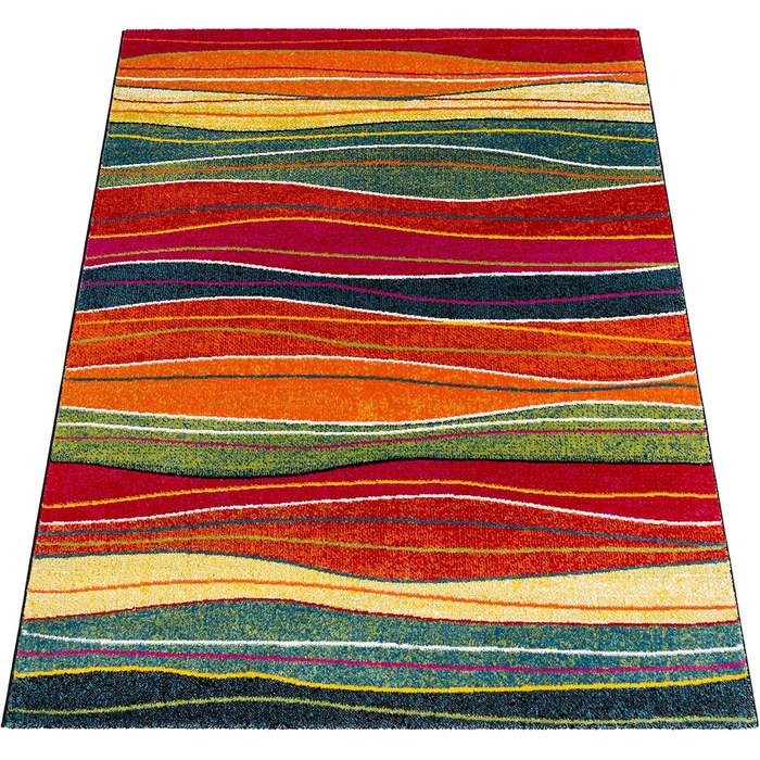 Paco Home Rug Living Room Bedroom Teen Room Short Pile Modern Vintage Abstract Patterns, Size: 200x290 cm, Color: Multicolor 4