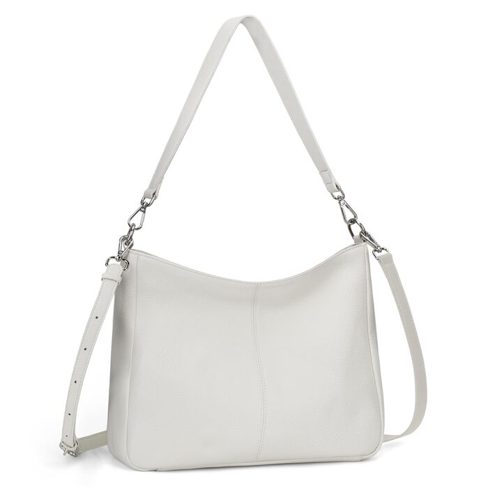 Жіноча сумка-шопер Befen з натуральної шкіри бежевого кольору, середнього розміру, з ручками та 2 плечовими ременями - класична елегантна сумка-хобо