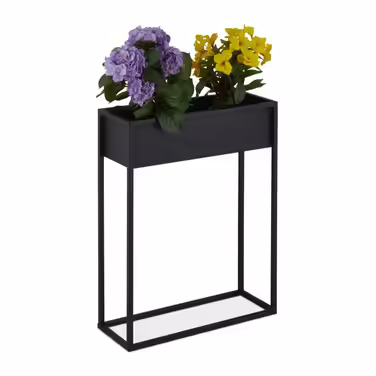 Relaxdays Metal Flower Stand in Black