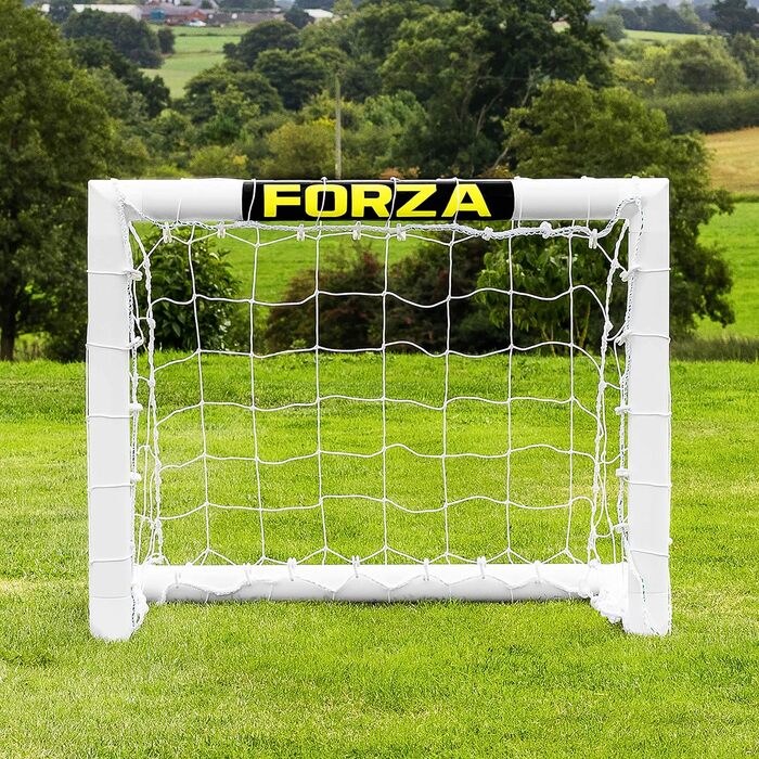 Ворота для футболу Forza Garten [9 розмірів] | Міцні уPVC ворота для дітей та дорослих, стійкі до погодних умов, з замком (0,9м x 0,8м, міні-футбольні ворота)