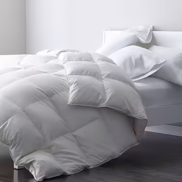 Літня ковдра DWR 220x240 см, легка пухова та пір’яна ковдра з 100% бавовни, дихаюча, стьобана, сертифікат Öko-Tex, біла, King Size