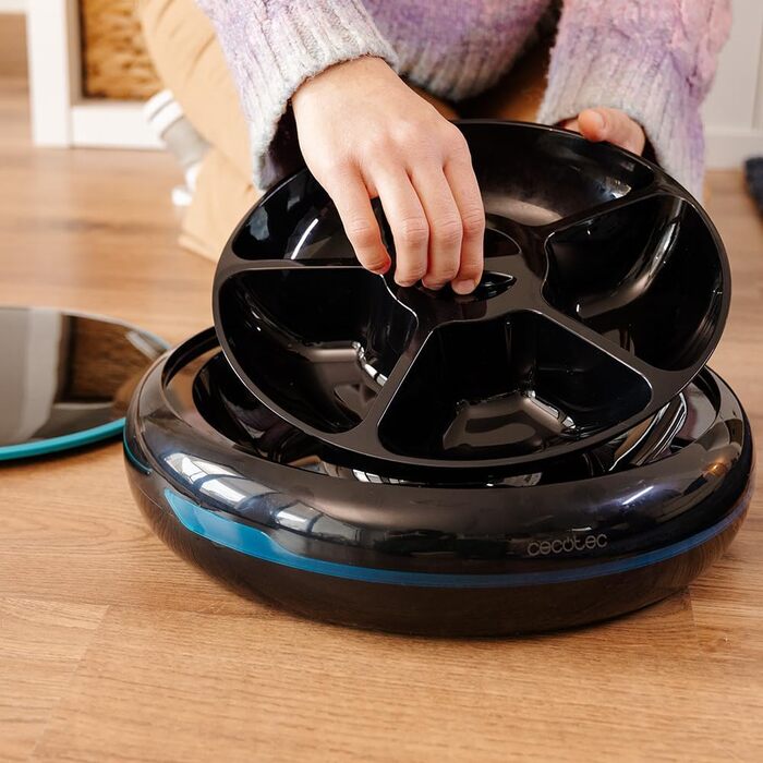 Автоматичний годівниця для домашніх тварин Cecotec Pumba 1600 Purrfect Meal - 1,6 л, 4 відділення, таймер, LED-дисплей, голосовий рекордер