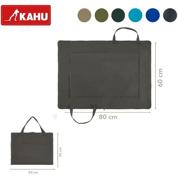 Кімоно® Складаний килимок для собак у подорожах (60x80 см) • Переносний килимок для собак • Подорожній килимок для собак у вигляді сумки • Лежанка для собак для подорожей • Килимок для собак, який можна прати • Колір: Сірий