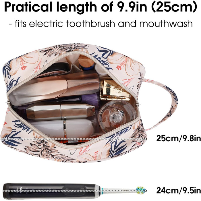 Чоловічий туалетний набір Narwey: водонепроникний, міцний, з багатьма відділеннями, для подорожей (чорний, бежевий з фламінго)