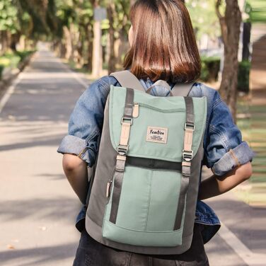 Жіночий рюкзак YAMTION на 17 дюймів з відділенням для ноутбука, USB-порт, для школи, університету, повсякденного використання (17