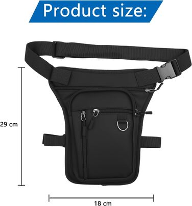 Водонепроникна нагрудна/стегнова сумка на ногу для мотоциклістів, чоловіків та жінок. Багато кишень, для кемпінгу, піших прогулянок, велоспорту та бігу.