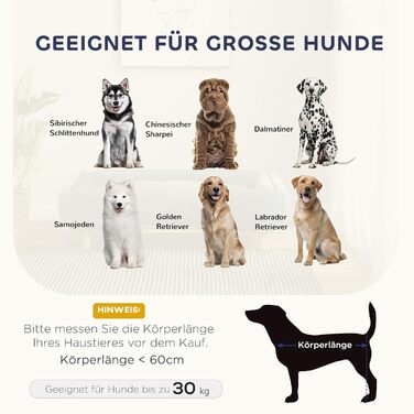 Диван-ліжко для собак PawHut з підлокотником, на дерев'яних ніжках, 96 x 66 x 24 см, темно-сірий