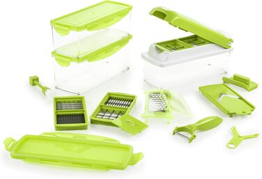 Genius Nicer Dicer Plus (18 частин) - Набір для нарізки овочів та фруктів: кубики, соломка, слайси, стрічки (Ківі)