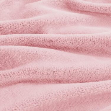 CozyLux пухнаста ковдра для дивана 150x200 см - тепла, м'яка, легка, для 4 сезонів. Ковдра для дивана/ліжка/крісла, флісова ковдра 150x200 см (130x150 см, Рожева)