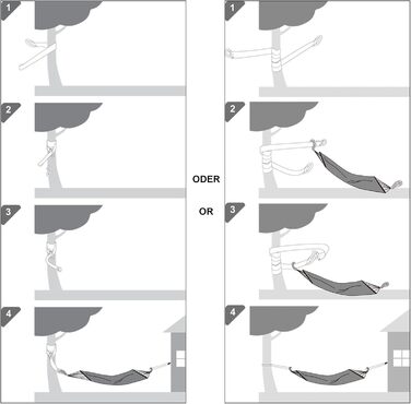 Гамак SONGMICS для двох, 210x150 см, до 300 кг, райдужний - для тераси, балкона, відпочинку на природі (з сумкою, ременями та карабінами)
