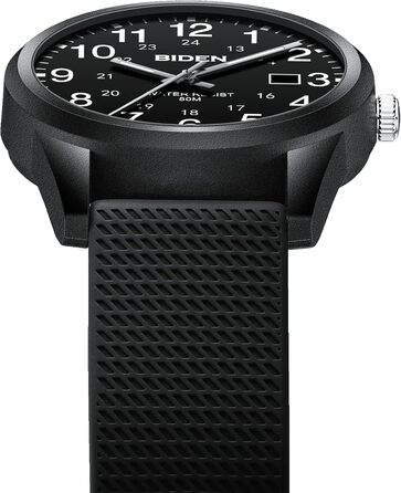 Чоловічий годинник: аналоговий кварцовий годинник на зап'ясті, водостійкий, модель R015, чорний колір