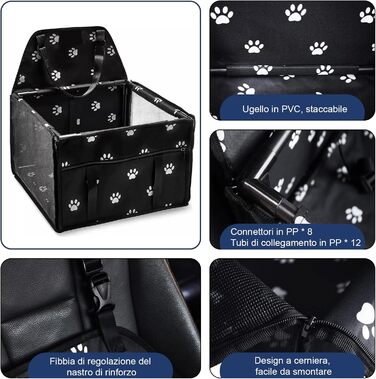 Автомобільний лежак для собак: безпечний, водонепроникний, для маленьких та середніх порід