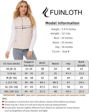 Жіноча жилетка Fuinloth, осіння легка стьобана жилетка, безрукавна куртка, короткий жилет, гільє (L, бежевий)