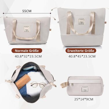 Набір валіз Merax Hartschalen з 5 частин (3 валізи, 2 косметички), рожево-коричневий та хакі, з колесами, для подорожей