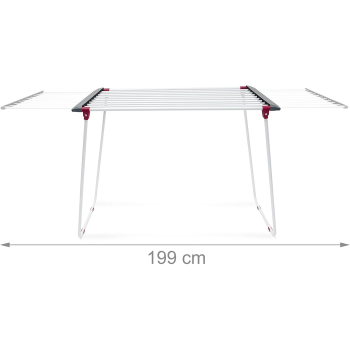 Сушарка для білизни Relaxdays розкладна, залізна, 18.2 м, біла - надійний та міцний сушарка для одягу