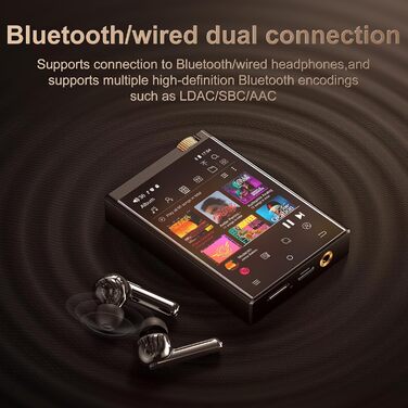Портативний аудіоплеєр Oilsky з Bluetooth та WiFi, 80GB, Android 9.0, 2.8