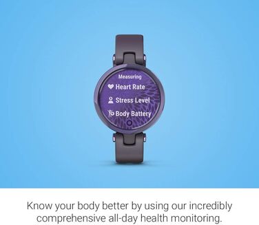 Garmin Lily™ - жіночий смарт-годинник з сенсорним екраном та декорованим корпусом, світло-золотистий колір, ремінець з білої шкіри
