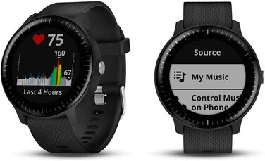 Розумний годинник Garmin vívoactive 3 Music GPS з музикою, Garmin Pay, встановлені спортивні додатки, чорний