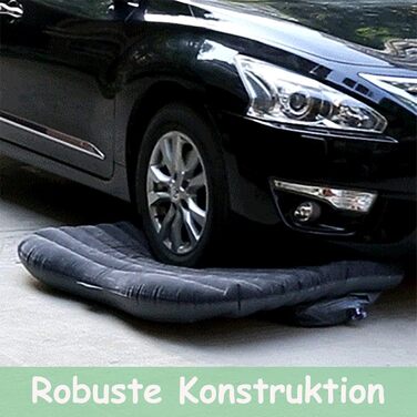 Надувний матрац Vinteky для автомобіля з електричним насосом, 140x90x45 см, чорний (для кемпінгу, подорожей)