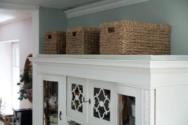 Набір кошиків для зберігання Decorasian, великий XL+L, плетені з морської трави, натуральний, міцний, 2 шт.