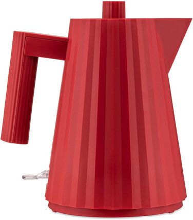 Alessi Plissé Electric Kettle - Red Thermoplastic Resin, 2400W, 1.0L, European Plug