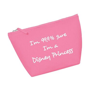 Косметичка RaketeBerlin 'I'm 99.9% sure I'm a Disney Princess', середня, бавовна, вінтажна блискавка, різні кольори