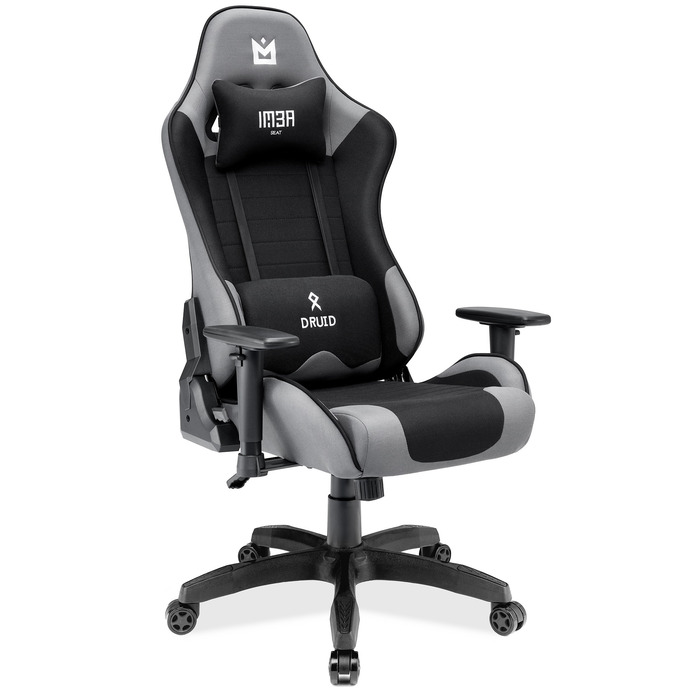 Ігрове крісло IMBA seat Druid, тканина, сіре