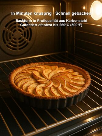 Форми для тартів Yamteck Tarteform 10см, 6 шт. З підйомним дном, антипригарне покриття, вуглецева сталь. Для тартів, пирогів, випічки, сімейних обідів та свят. Розмір 10х2 см, 6 шт. (28*3 см)