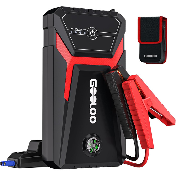 Powerbank з компресором GOOLOO A3 для автомобілів 12V (до 9.0L бензин/6.5L дизель), 1500A, 150PSI, LED-дисплей