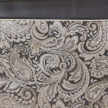 Штора для ванної кімнати Madison Park Aubrey з візерунком Paisley, жаккард, мікрофібра, 183x183 см, чорна